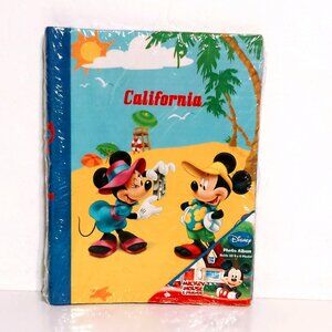 Vintage Disney Mickey Minnie Mouse California Photo Album, Holds 32 Pictures